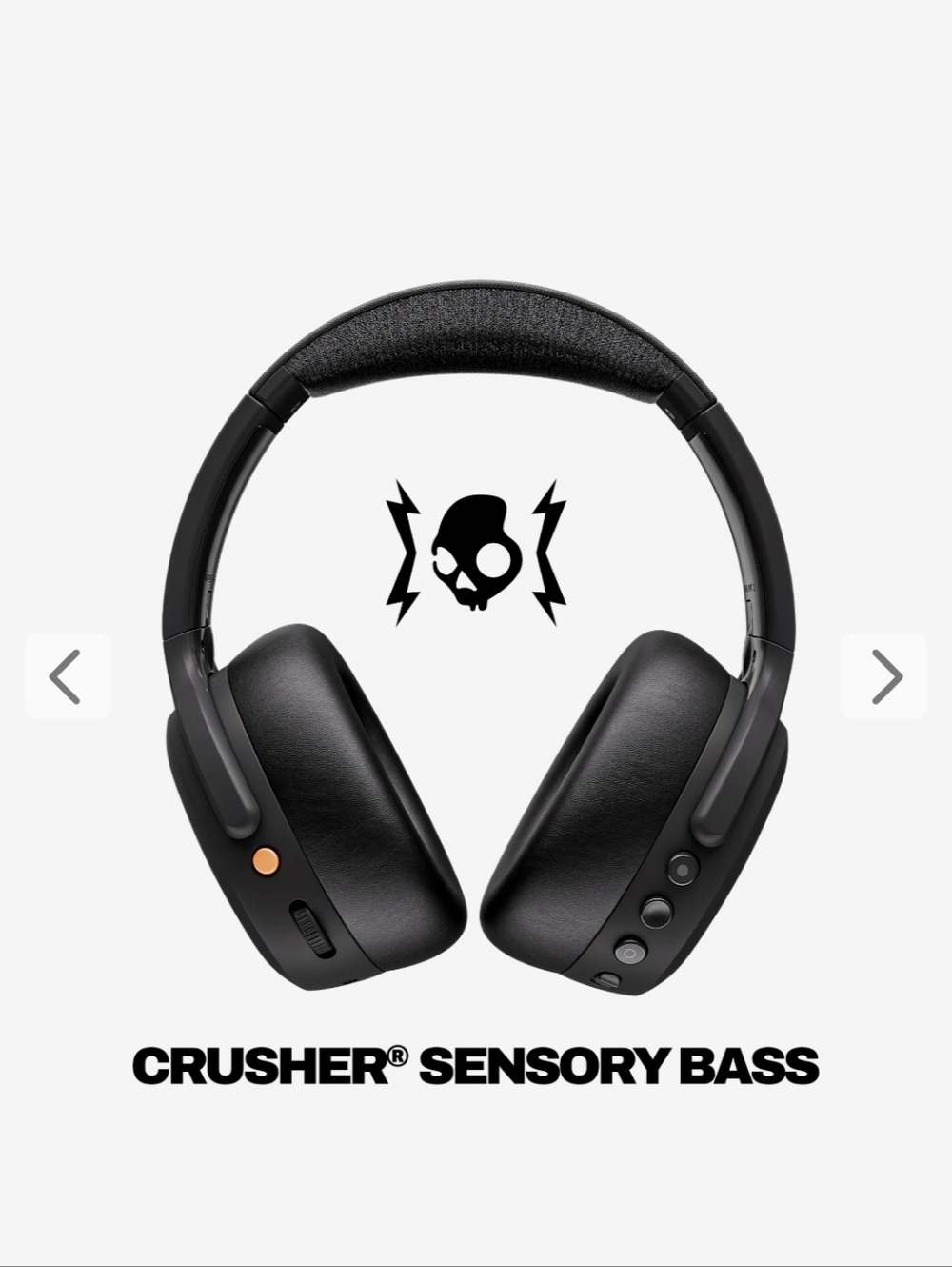 Skullcandy ANC Crusher Black Wireless Headphones with Carry Pouch - Picture 8 of 8